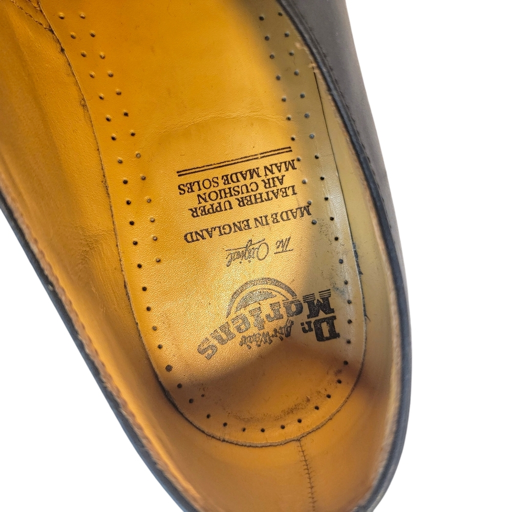 Dr. Martens Vintage Y2K Made in England Black Plain Toe Lace Up Blucher Size: 11 - Picture 8 of 11